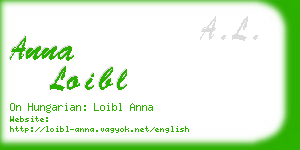 anna loibl business card